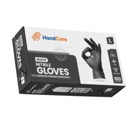 Nitrile Large Black Gloves 100pcs