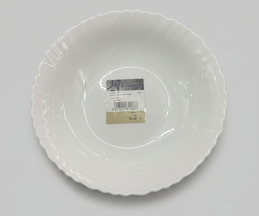 Shokki White Soup Plate Set - 21cm, 6 Pieces (S1368)