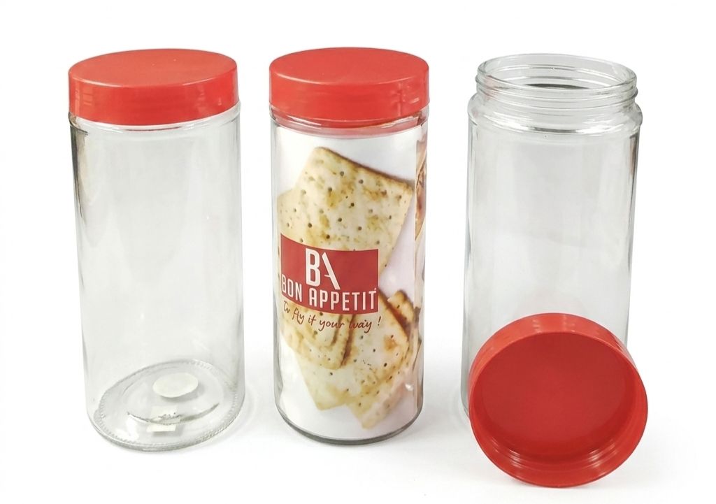 Bon Appétit Glass Jar - 1.5L Round with Red Lid (HMBA07)