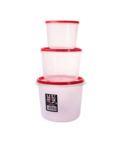 Keep Fresh Small Round 3pc set plastic container