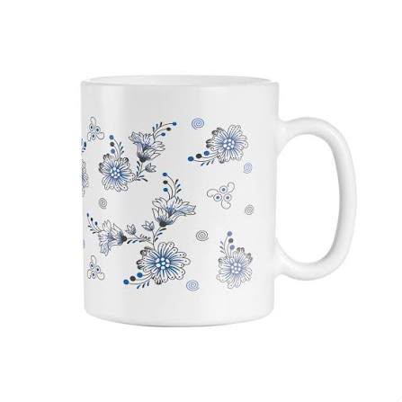 Luminarc Essence Flowerjet Blue Mug Set - 32cl Glass Mugs, 6-Piece (V8964)