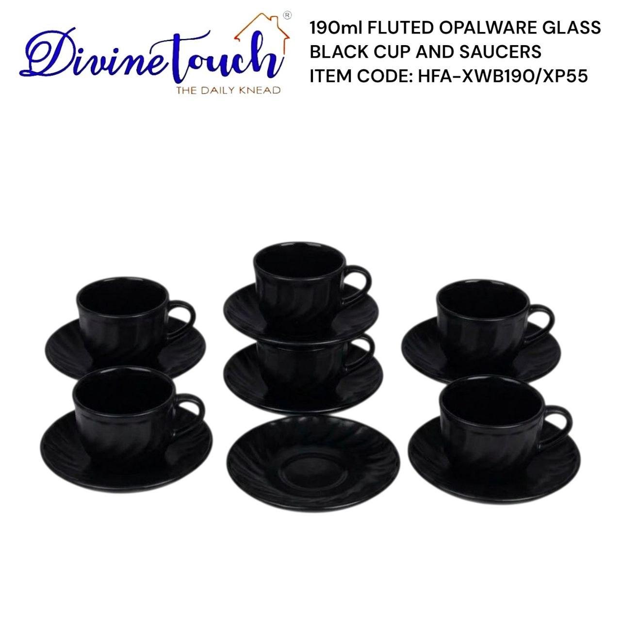 Store Somw Black Cup Saucer 190ml Hfaxwb19012t
