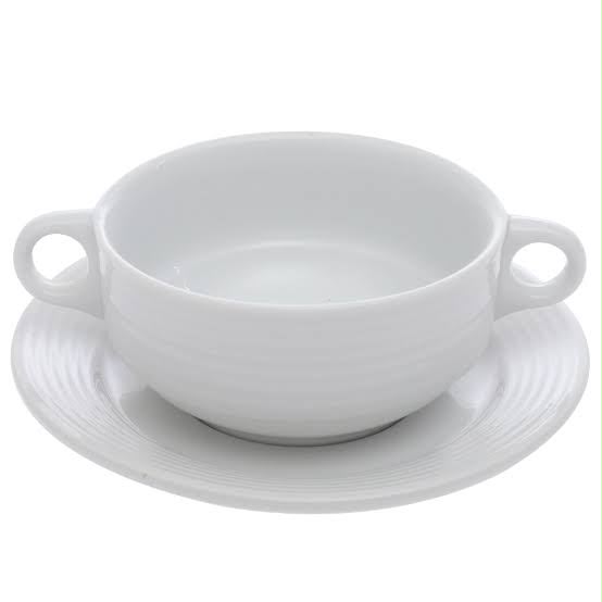 Psms Porcelein Soup Mug With Saucer