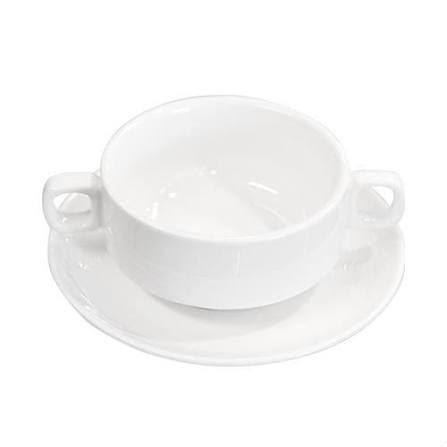 Ceramic Consome Mug Saucer