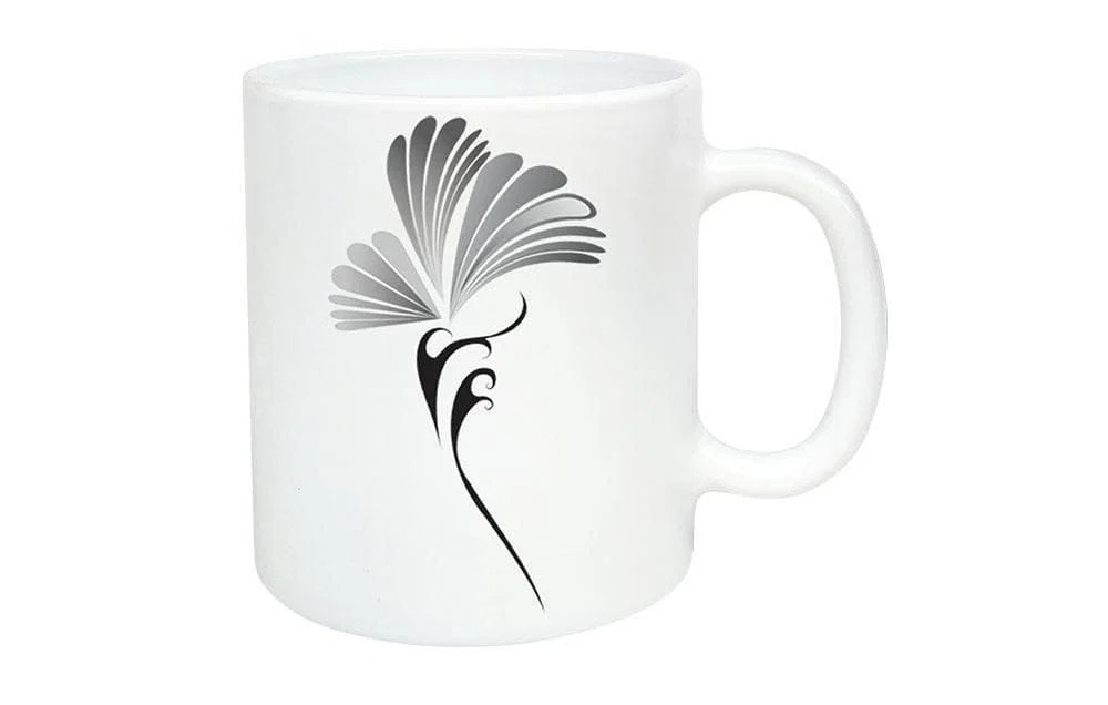 Signature Feather Mug Set - 32cl Ceramic Mugs, 6-Piece (32FEAT)